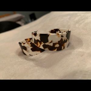 Acrylic hoop earrings